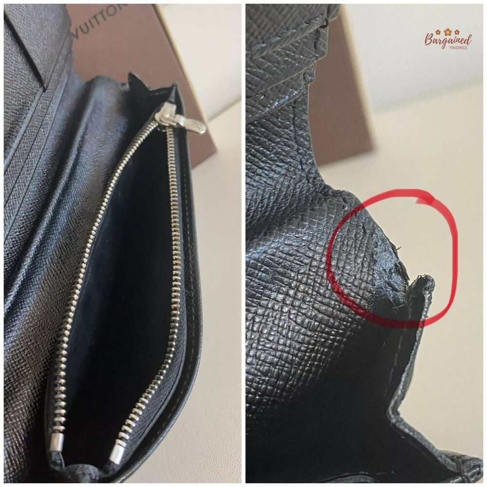 Authentic Louis Vuitton Damier Graphite Coated Canvas Leather Brazza Wallet 2008 - Picture 12 of 13